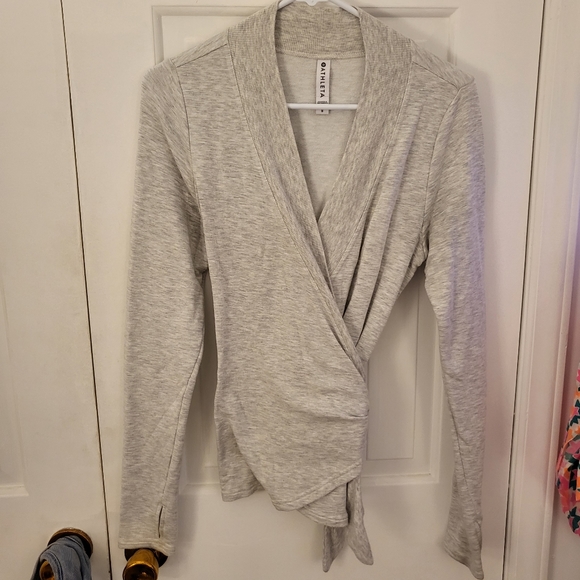 Athleta Sweaters - Athleta Grey Wrap Sweater